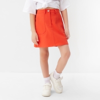 Юбка джинсовая KAFTAN р. 32 (110-116 см), оранжевый