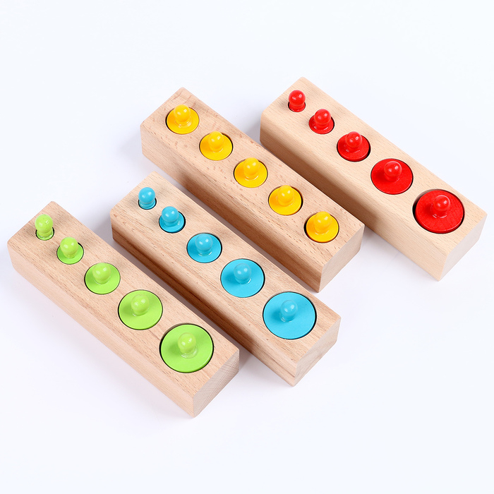 Развивающий набор цилиндров &laquo;Больше-меньше&raquo;, цветные MSN17065