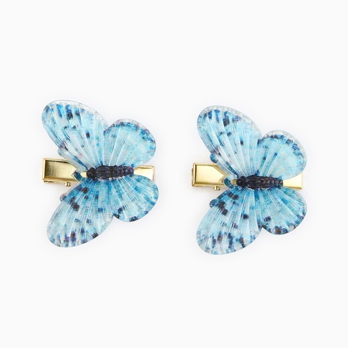 Заколки для волос с бабочками &laquo;Meow&raquo;, 3 х 3 см