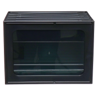 Файл-кабинет 4-секционный СТАММ, черный корпус, черные лотки