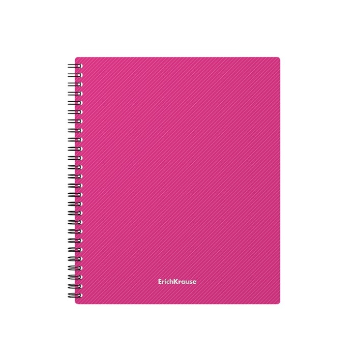 Тетрадь на спирали, 80 листов в клетку, ErichKrause Glance Vivid, пластиковая обложка, блок офсет 100% белизна, МИКС