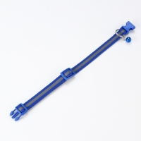 Ошейник двухслойный с фастексом и светоотражающей полосой, 30 х1,5 см, синий Ошейник двухслойный с фастексом и светоотражающей полосой, 30 х1,5 см, синий