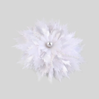 Выпускной. Бант для волос на резинке, белый, 11 см, Принцессы Выпускной. Бант для волос на резинке, белый, 11 см, Принцессы