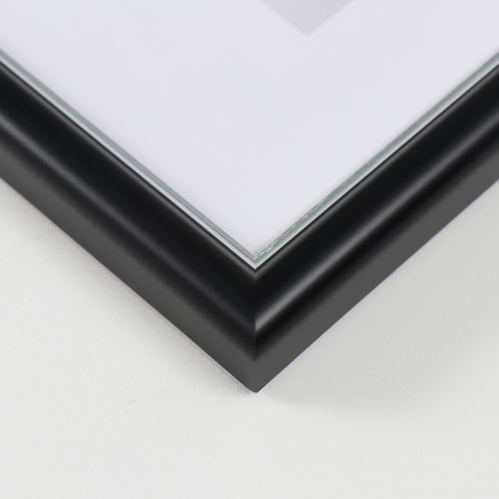 Фоторамка пластик "МИРАМ" 13х18 см, 636477-5, чёрный с серебром (пластиковый экран)