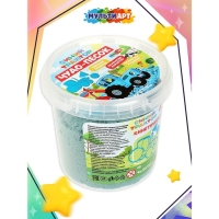 Кинетический песок &laquo;Синий трактор&raquo;, с формочкой в ведре, цвет синий, 1 кг