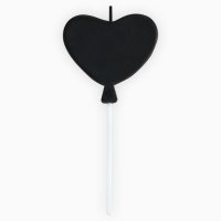 Свеча для торта &laquo;С днем рождения&raquo; чёрная, 5,5 х 12 см