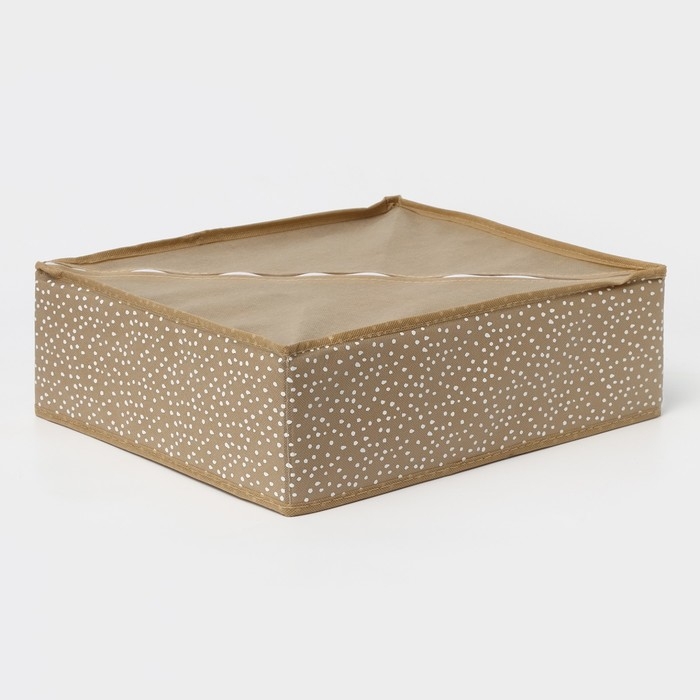 Органайзер для хранения белья Доляна Points, 18 ячеек, 35&times;30&times;12 см, цвет бежевый