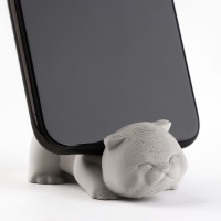 Подставка для телефона &laquo;Котик&raquo;, серая, 6,5 х 5 см