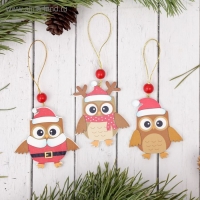 Подвеска новогодняя «Совята», МИКС Подвеска новогодняя «Совята», МИКС