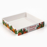 Коробка для кондитерских изделий «Аромат праздника», 15 х 15 х 20 см, Новый год Коробка для кондитерских изделий «Аромат праздника», 15 х 15 х 20 см, Новый год