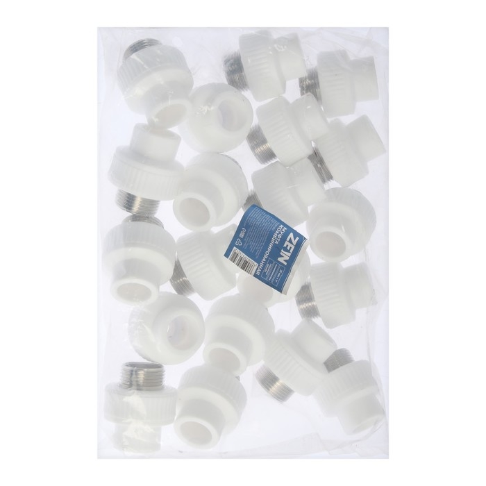 Муфта комбинированная ZEIN, полипропиленовая, наружная резьба, d=25 мм х 1"