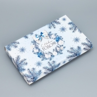 Коробка подарочная новогодняя складная &laquo;Новогодний венок&raquo;, 25.5 х 15 х 4 см, Новый год