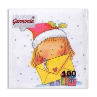 Новый год. Салфетки бумажные Гармония цвета &laquo;Новогодняя почта&raquo;, 24х24 см, 100 листов