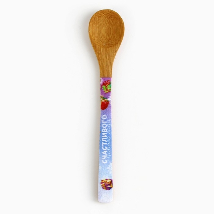 Ложка столовая из бамбука &laquo;Чудес в новом году&raquo;, 3 х 16 см