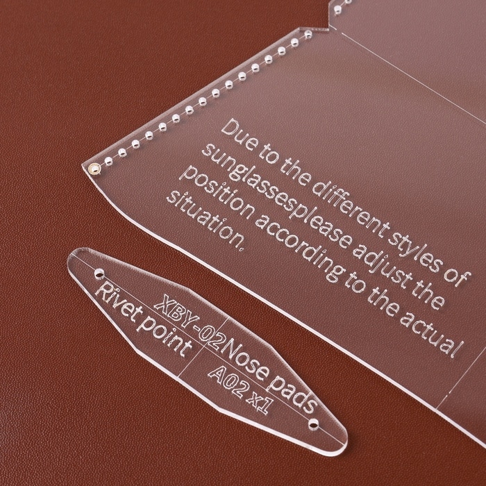 Набор лекал &laquo;Футляр для очков&raquo;, 17 &times; 8 &times; 0,5 см, 2 шт, акрил