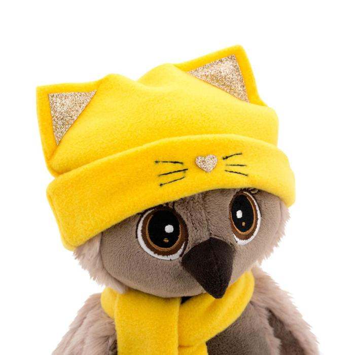 Мягкая игрушка &laquo;Сова Соня&raquo;, в шапке котёнка, 20 см