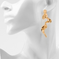 Серьги металл &laquo;Блеск&raquo; волна, цвет золото