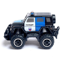 Джип радиоуправляемый &laquo;Полиция&raquo;, работает от батареек, цвет чёрный