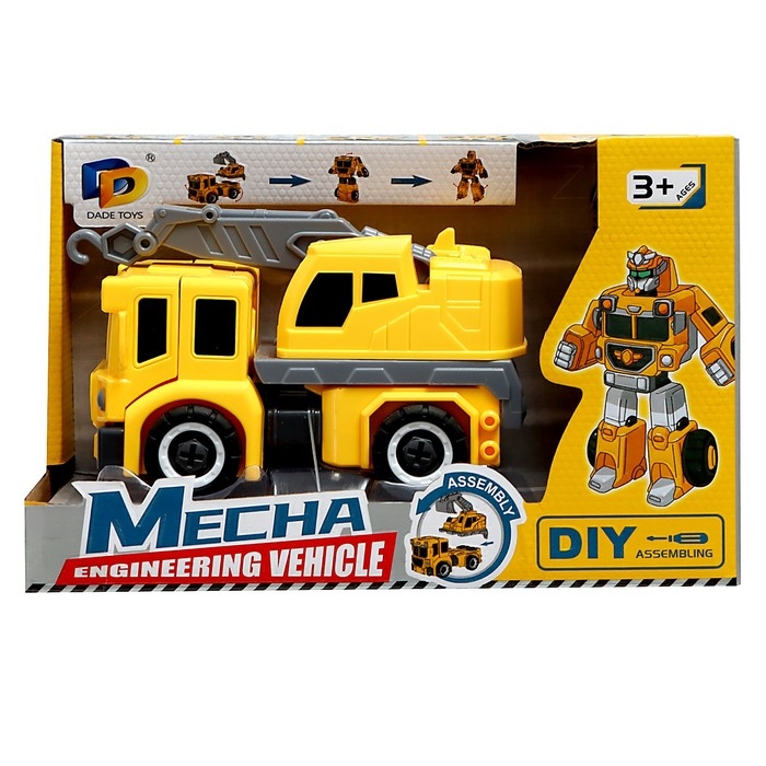 Конструктор винтовой &laquo;Кран&raquo;, 2 в 1 робот-машина