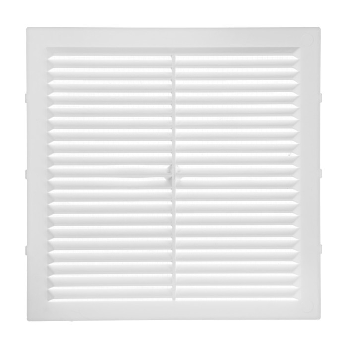 Решетка вентиляционная ZEIN Люкс Л194, 194 x 194 мм, с сеткой, неразъемная