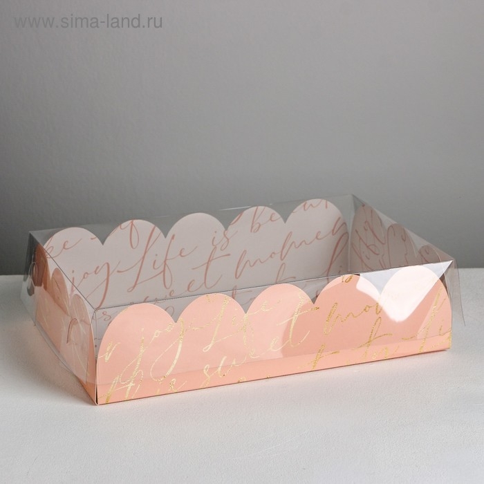 Коробка для печенья, кондитерская упаковка с PVC крышкой, «Для тебя», 20 х 30 х 8 см Коробка для печенья, кондитерская упаковка с PVC крышкой, «Для тебя», 20 х 30 х 8 см