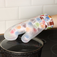 Рукавица для горячего Доляна &laquo;Совы&raquo;, силикон, 28&times;19 см