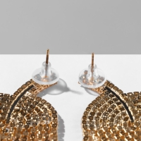 Серьги висячие со стразами &laquo;Грация&raquo; лесенка, цвет белый в золоте, 11 см