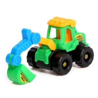 Набор тракторов «Весёлая стройка», инерционные, в наборе 6 шт., цвет МИКС Набор тракторов «Весёлая стройка», инерционные, в наборе 6 шт., цвет МИКС
