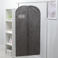 Чехол для одежды с окном, 60&times;120 см, спанбонд, цвет серый
