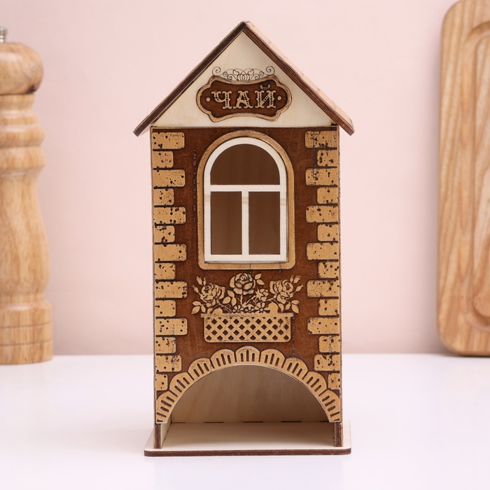 Чайный домик «Ажур», 10х9х20 см, береста Чайный домик «Ажур», 10х9х20 см, береста