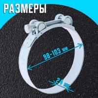 Хомут силовой ZEIN engr, диаметр 98-103 мм, ширина 24 мм, оцинкованный Хомут силовой ZEIN engr, диаметр 98-103 мм, ширина 24 мм, оцинкованный