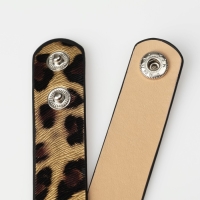 Браслет кожа &laquo;Сафари&raquo; леопард, цвет чёрно-золотой, 22 см