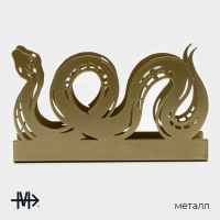 Салфетница Magistro &laquo;Змея&raquo;, 14&times;4&times;8,5 см, цвет золотой