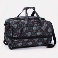 Сумка дорожная на колёсах, отдел на молнии с увеличением, наружный карман, длинный ремень, цвет серый Сумка дорожная на колёсах, отдел на молнии с увеличением, наружный карман, длинный ремень, цвет серый