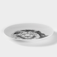 Тарелка фарфоровая &laquo;Лев&raquo;, d=20 см, белая