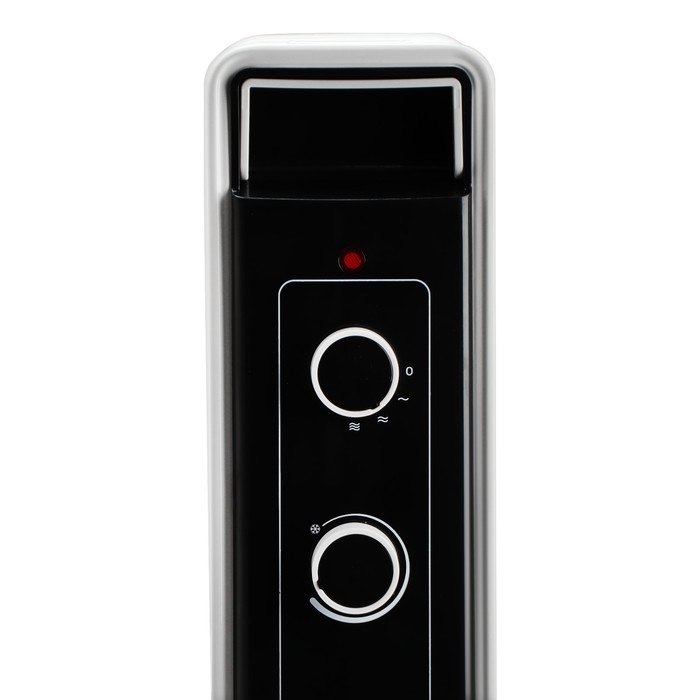 Обогреватель Centek CT-6221-5, масляный, напольный, 1000 Вт, 12.5 м&sup2;, 5 секций, бело-чёрный