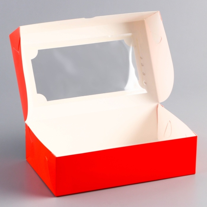 Новый год. Коробка складная, кондитерская упаковка с окном Новый год. Коробка складная, кондитерская упаковка с окном "Исполнения желаний" , 25 х 15 х 7 см