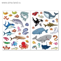 Многоразовые наклейки набор &laquo;В мире животных&raquo;, А4, 2 шт.