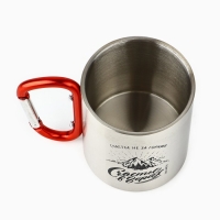 Кружка туристическая с карабином &laquo;Счастье в горах&raquo;, 180 мл