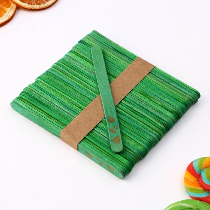 Палочки для мороженого деревянные &laquo;Фрукты&raquo;, набор 50 шт, 11.4 х 1 см