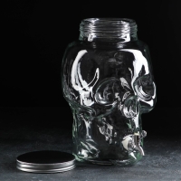 Кувшин стеклянный с краном &laquo;Череп&raquo;, 8,3 л, цвет прозрачный