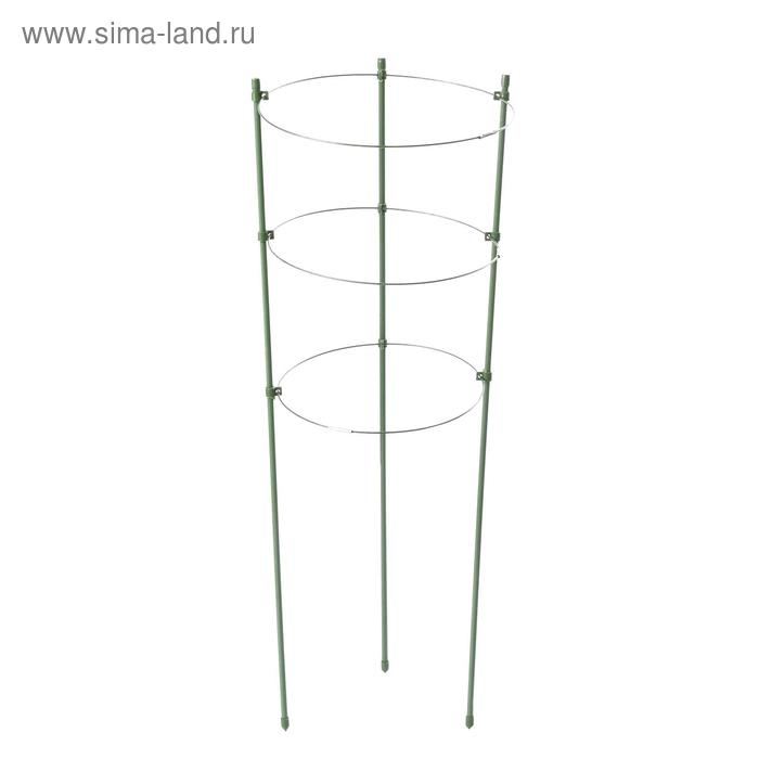 Кустодержатель, d = 15–17–19 см, h = 44 см, 3 кольца, металл, зелёный, Greengo Кустодержатель, d = 15–17–19 см, h = 44 см, 3 кольца, металл, зелёный, Greengo