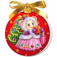 Набор для изготовления открытки &laquo;Новогодний шар. Мышь&raquo;