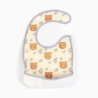 Нагрудник непромокаемый &laquo;Лесная сказка&raquo;, на липучке, с карманом