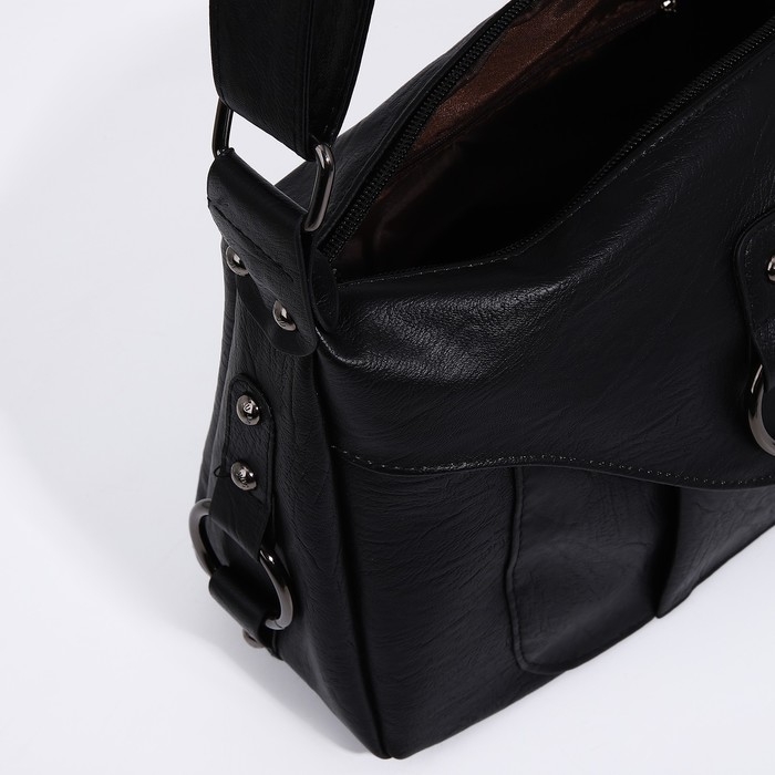 Сумка-мешок на молнии цвет чёрный Сумка-мешок на молнии цвет чёрный