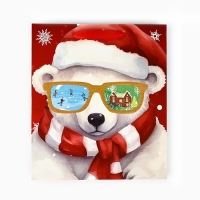 Пакет подарочный новогодний ламинированный &laquo;Медвежонок&raquo;, конгрев, M 30 х 26 х 9 см, Новый год