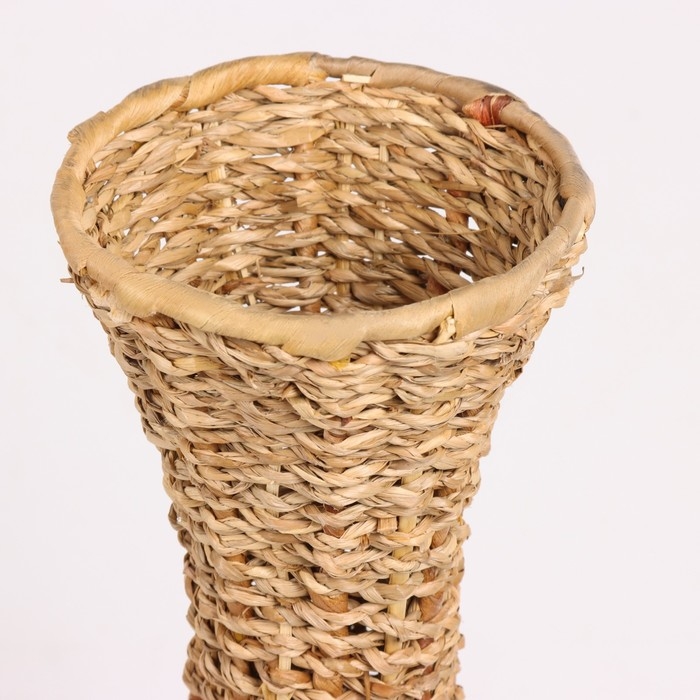 Ваза плетеная, 13/19/13х55 см, камыш, морские водоросли Ваза плетеная, 13/19/13х55 см, камыш, морские водоросли