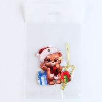 Ёлочная игрушка - подвеска деревянная &laquo;Новый год! Мишутка&raquo;