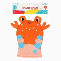 Детская мочалка для купания &laquo;Крабик&raquo;, махра