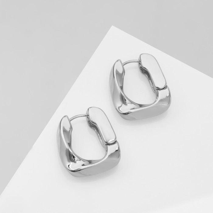 Серьги металл &laquo;Богема&raquo; изгиб, цвет серебро